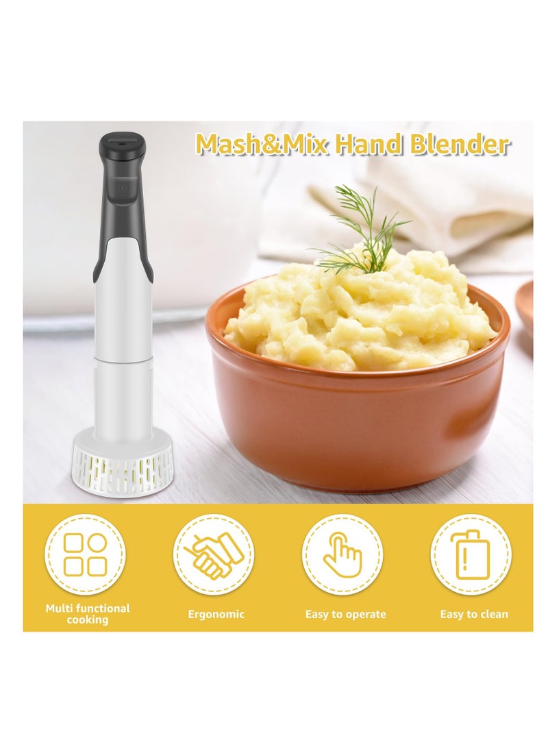 Hand Blender, Multipurpose Electric Food Mixer, Dishwasher Safe Blender for Baby Food, Electric Potato Masher Hand Blenders, Immersion for Baby Food Sauce Soup Mashed Potatoes kitchen 30.5x9x9 cm