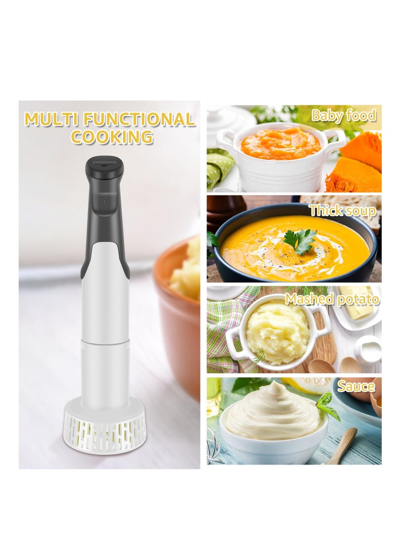 Hand Blender, Multipurpose Electric Food Mixer, Dishwasher Safe Blender for Baby Food, Electric Potato Masher Hand Blenders, Immersion for Baby Food Sauce Soup Mashed Potatoes kitchen 30.5x9x9 cm