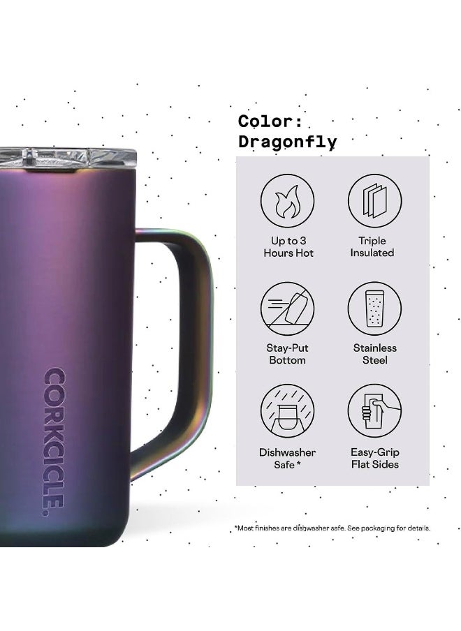 Corkcicle stainless steel Thermos Mug Dragonfly - 475ml, blue/purple