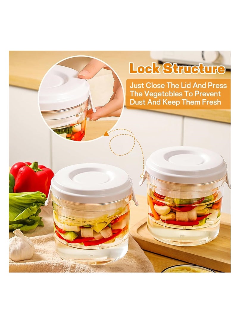 Pickle Jar, Large Pickle Juice Separator with Hourglass Design, Multifunctional Pickle Strainer Storage Container for Olives, Jalapenos, Gherkins, 1300ml