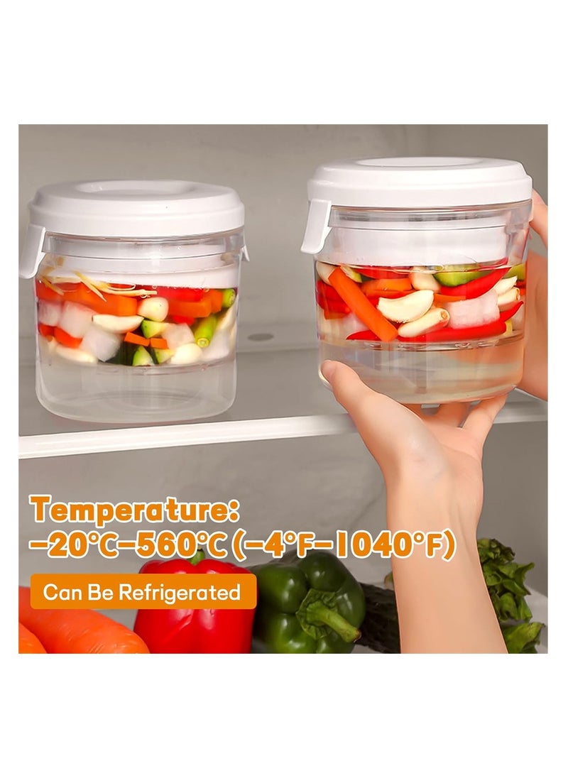 Pickle Jar, Large Pickle Juice Separator with Hourglass Design, Multifunctional Pickle Strainer Storage Container for Olives, Jalapenos, Gherkins, 1300ml