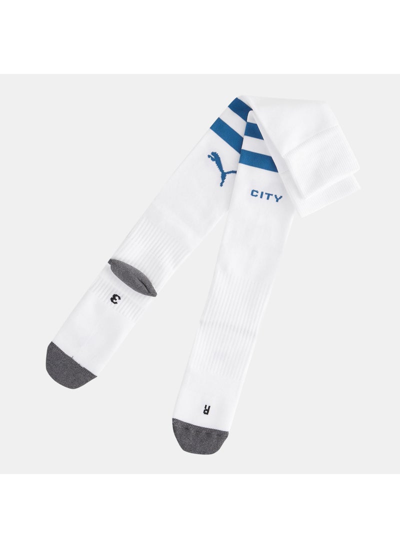 Manchester City Striped Football Socks