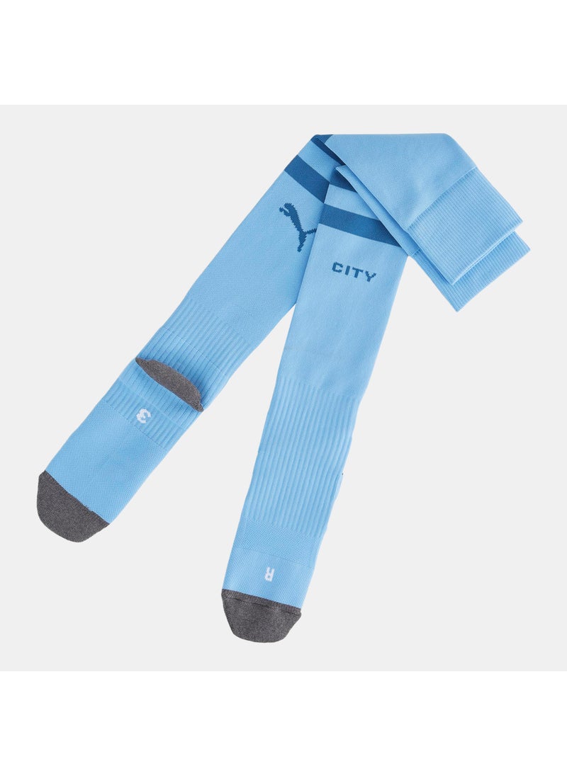 Manchester City Striped Football Socks