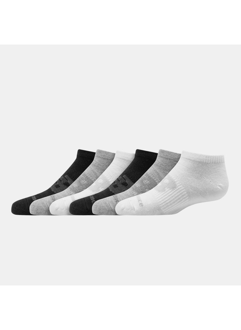 Kids Flat Knit No-Show Socks (6 Pairs)