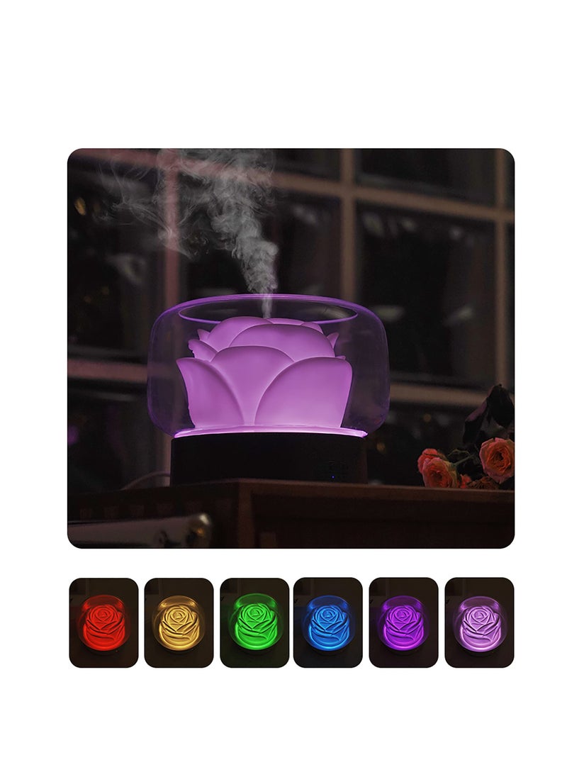 Diffusers for Essential Oils Large Room: 500ml Aromatherapy Diffuser,  Big Capacity Running 24 Hours Waterless Auto Off with 7 Colors Lights for Sleeping and Relaxing, for Home, Bedroom, Gift- White