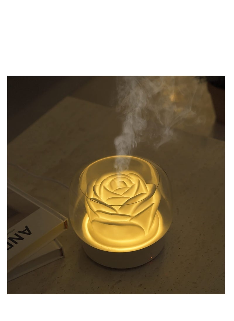 Diffusers for Essential Oils Large Room: 500ml Aromatherapy Diffuser,  Big Capacity Running 24 Hours Waterless Auto Off with 7 Colors Lights for Sleeping and Relaxing, for Home, Bedroom, Gift- White