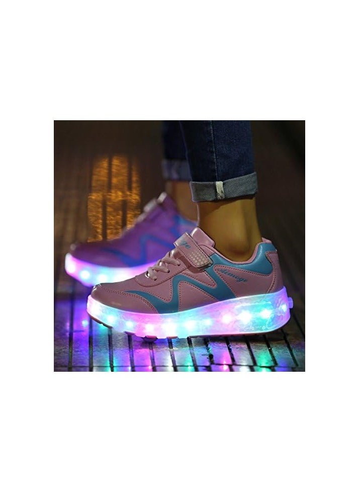 Kids Roller Shoes Boy Girl Sneakers with Wheels Become Sport Sneaker with Led for Birthday Children Show Gift