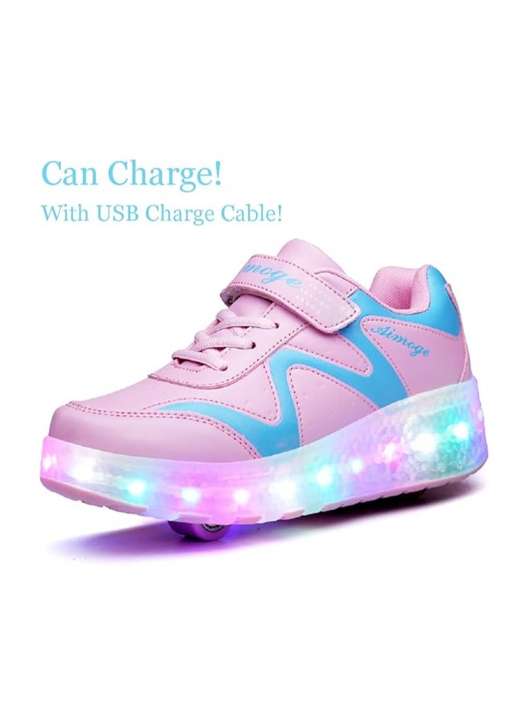 Kids Roller Shoes Boy Girl Sneakers with Wheels Become Sport Sneaker with Led for Birthday Children Show Gift