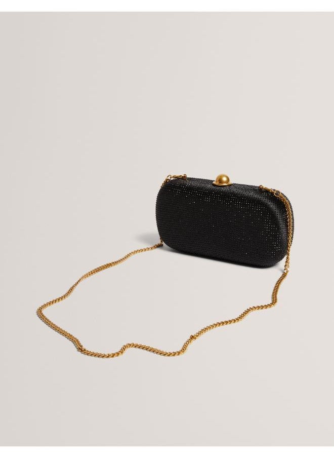 Cryzela Crystal Embellished Hard Clutch