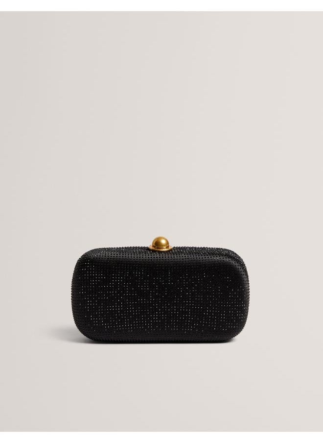 Cryzela Crystal Embellished Hard Clutch