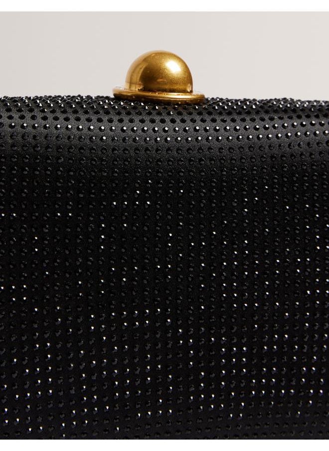 Cryzela Crystal Embellished Hard Clutch