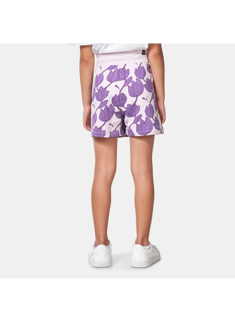 Kids' Essentials+ Blossom All Over Print Shorts