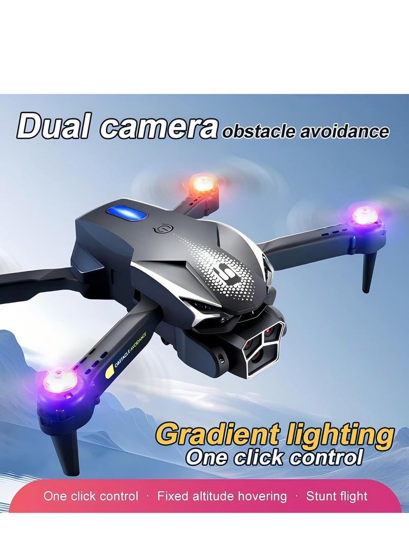 LU600 Drone with Camera – Entry-Level FPV Drone for Adults, WIFI, Gesture Photography, 540° Obstacle Avoidance, Brushless Motor, High-Altitude Hovering & Custom Route – Perfect Beginner Gift (Black)
