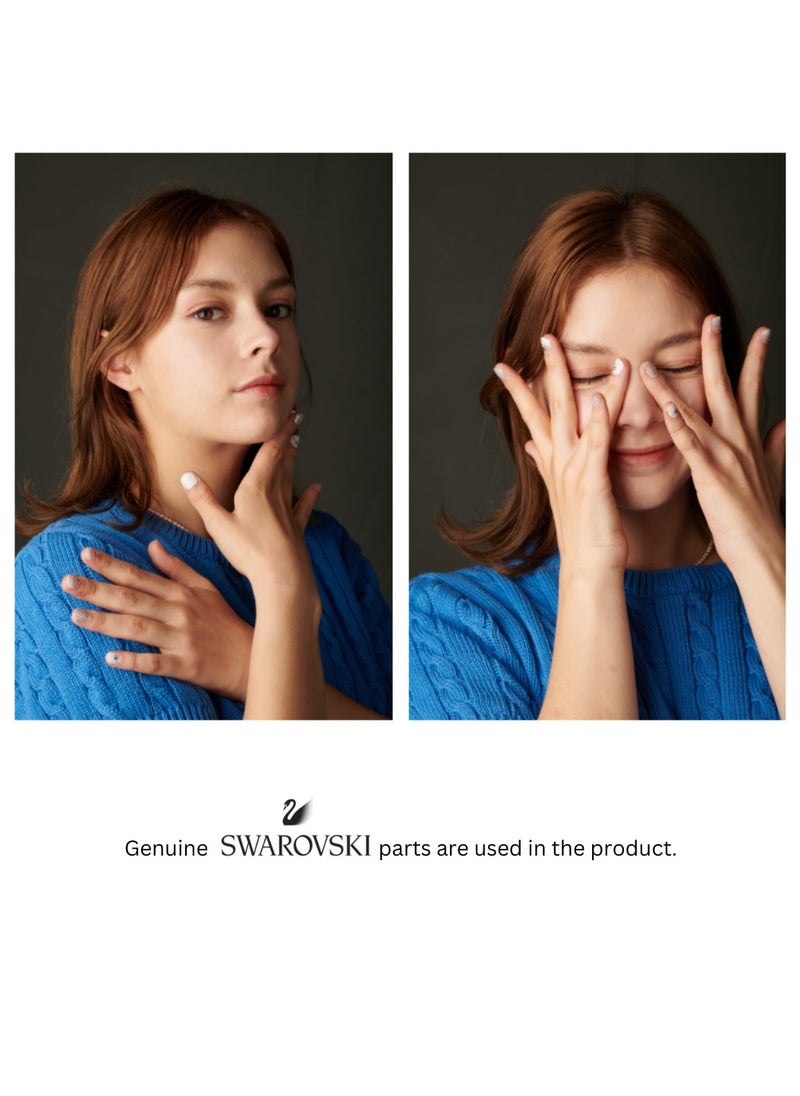 Fiancée Korean 32 Nail Gel Strips with Swarovski Crystals – Elegant, Long-Lasting Manicure