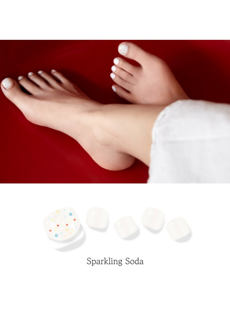 Sparkling Soda Korean 35 Piece Nail Art Designs – Elegant, Long-Lasting Pedicure