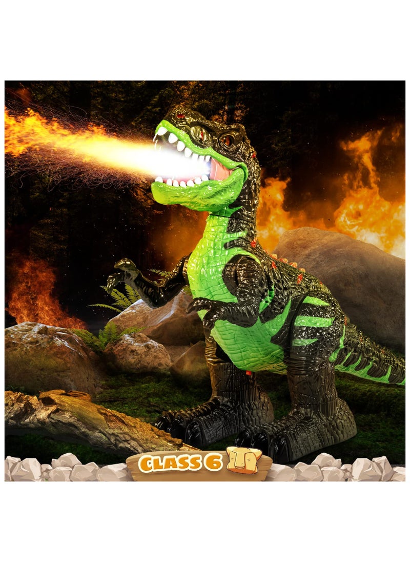 Remote Control T-rex Large Dinosaur Toy, for Kids Boys 3 4 5 6 7 8 Years, Rechargeable Realistic Tyrannosaurus with Water Mist, Light, Roars, Electric Dino Birthday Gift for Kids Toddlers