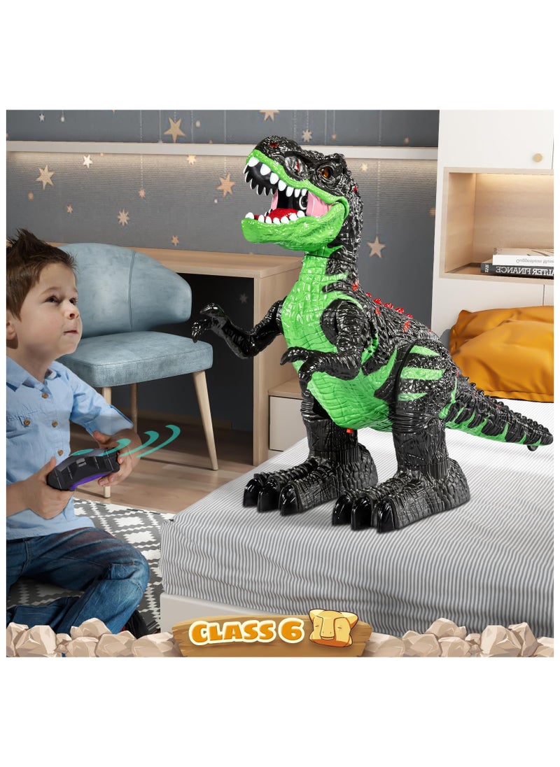 Remote Control T-rex Large Dinosaur Toy, for Kids Boys 3 4 5 6 7 8 Years, Rechargeable Realistic Tyrannosaurus with Water Mist, Light, Roars, Electric Dino Birthday Gift for Kids Toddlers