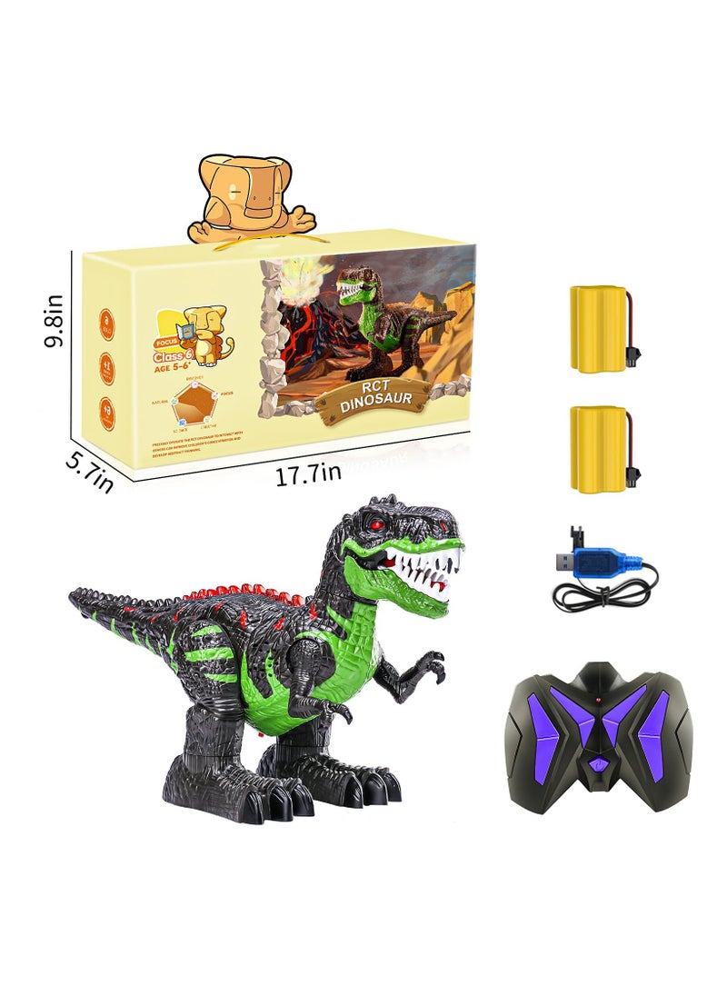 Remote Control T-rex Large Dinosaur Toy, for Kids Boys 3 4 5 6 7 8 Years, Rechargeable Realistic Tyrannosaurus with Water Mist, Light, Roars, Electric Dino Birthday Gift for Kids Toddlers