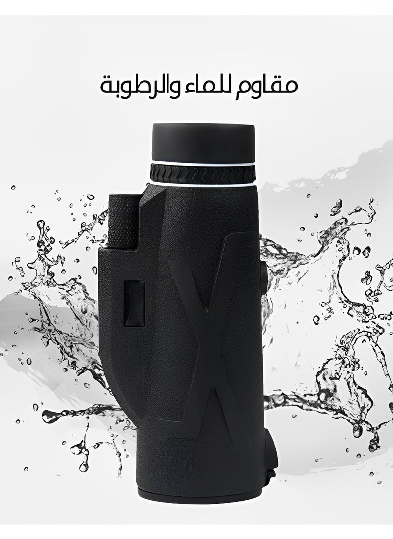 Monocular Telescope Outdoor Telescope Single Tube Clip Phone Telescope HD Monocular for Stargazing & Bird Watching & Hunting
