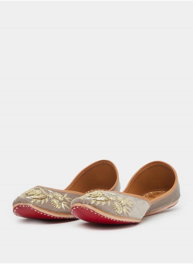 Ethnic Embellished Flat Shoes