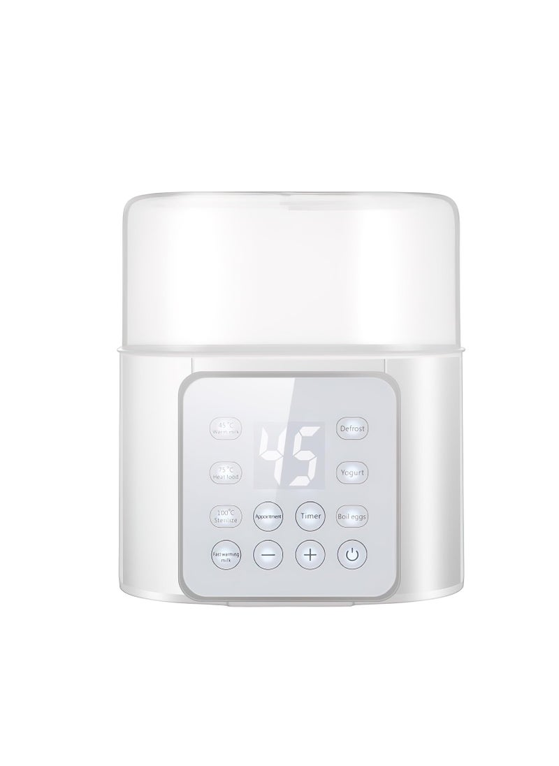 Bottle Warmer, 9-in-1 Fast Baby Bottle Warmer, Breast Milk Warmer with Timer, LCD Display, Sterilizing, Keep Warm, Heat Food, Keep 24H, Double Bottle Warmer for Breastmilk and Formula