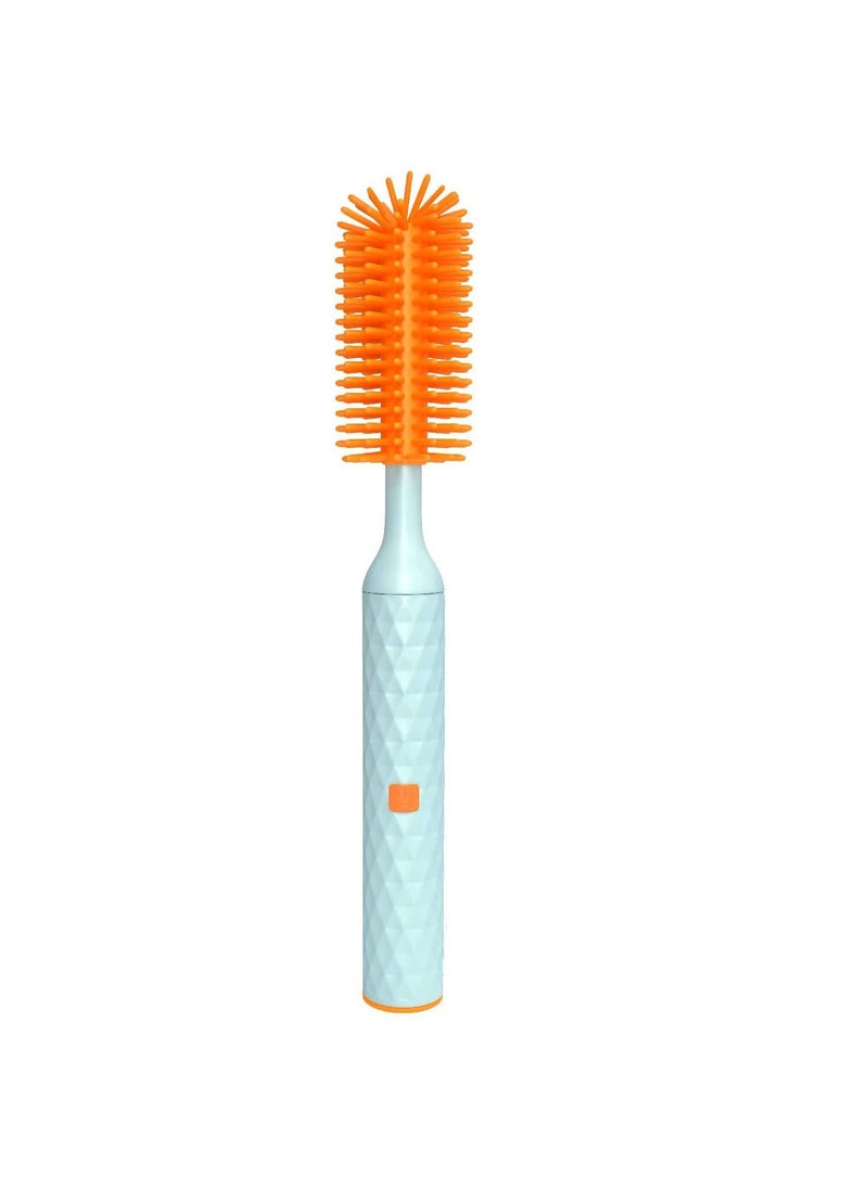 SYOSI Electric Silicone Bottle Brush, Rechargeable Bottle Brush Set, Baby Bottle Brush, Bottle Cleaning Brush, Nipple Brush, Straw Cleaner Brush, Travel Baby Essentials Set