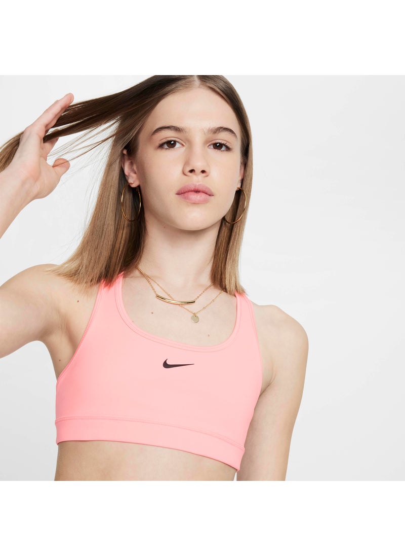 Kids' Swoosh Medium-Support Sports Bra