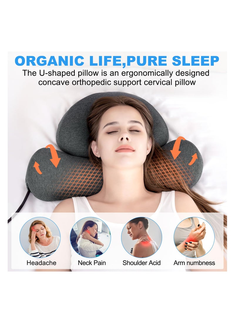 Adjustable Cervical Spine Pillow, Shaping Pillow for Neck Pain Relief, Ergonomic Multi-Functional Memory Pillow, Freely Adjustable Height, Ideal for Supporting The Spine and Neck While Sleeping.