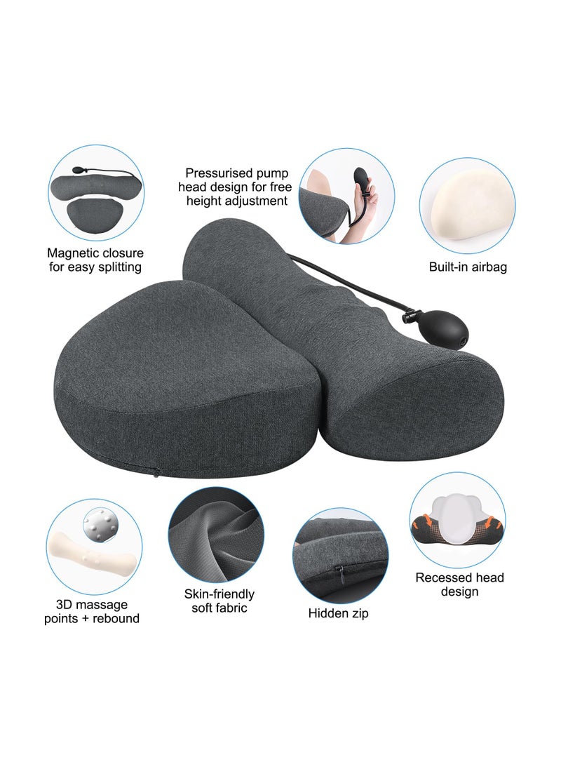 Adjustable Cervical Spine Pillow, Shaping Pillow for Neck Pain Relief, Ergonomic Multi-Functional Memory Pillow, Freely Adjustable Height, Ideal for Supporting The Spine and Neck While Sleeping.