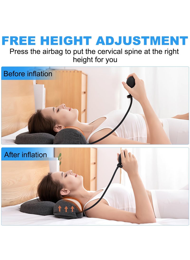 Adjustable Cervical Spine Pillow, Shaping Pillow for Neck Pain Relief, Ergonomic Multi-Functional Memory Pillow, Freely Adjustable Height, Ideal for Supporting The Spine and Neck While Sleeping.