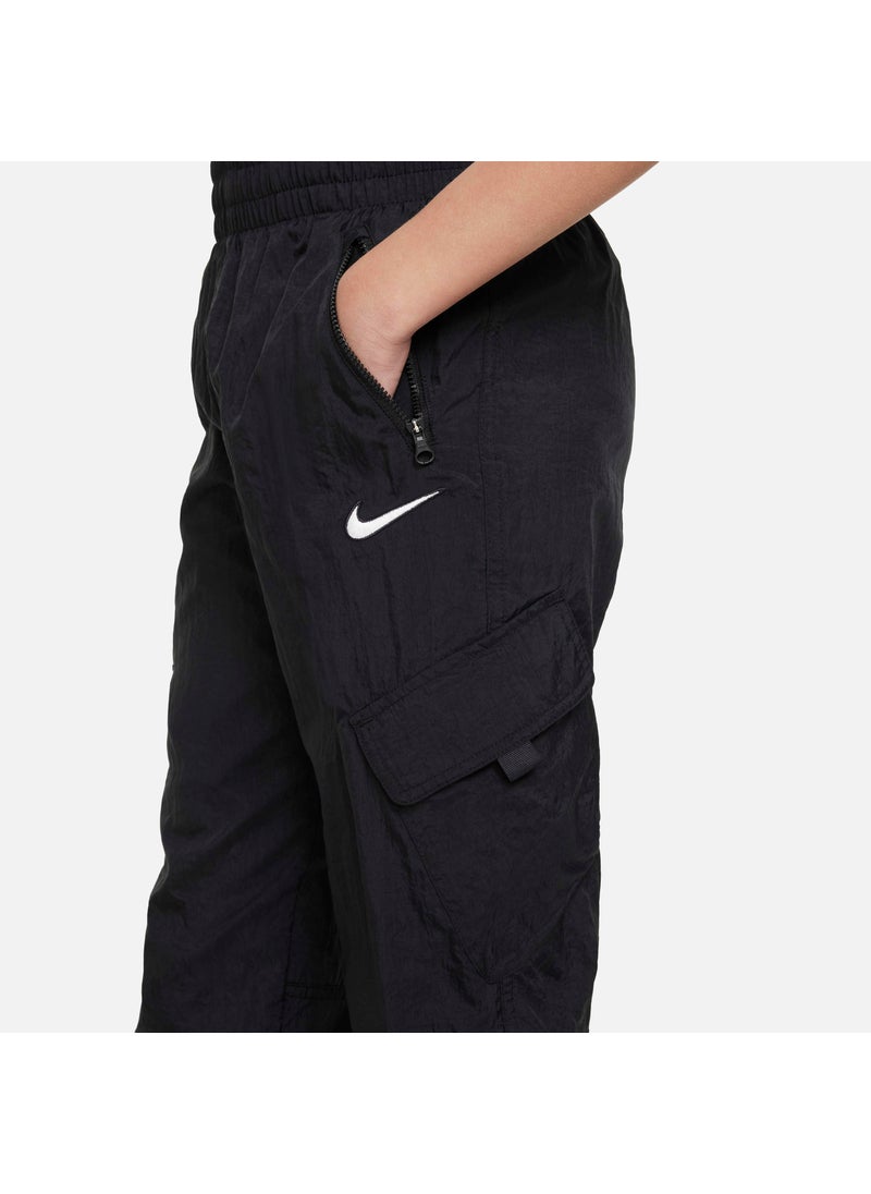 Kids' Sportswear High-Waisted Cargo Trousers