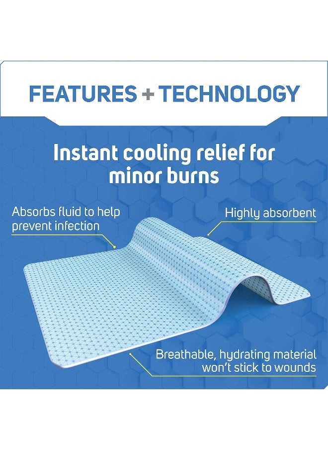 Hydrogel Sterile Burn Dressing Bandage Pads For Burn Relief, 4 Ct
