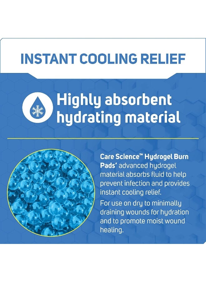 Hydrogel Sterile Burn Dressing Bandage Pads For Burn Relief, 4 Ct
