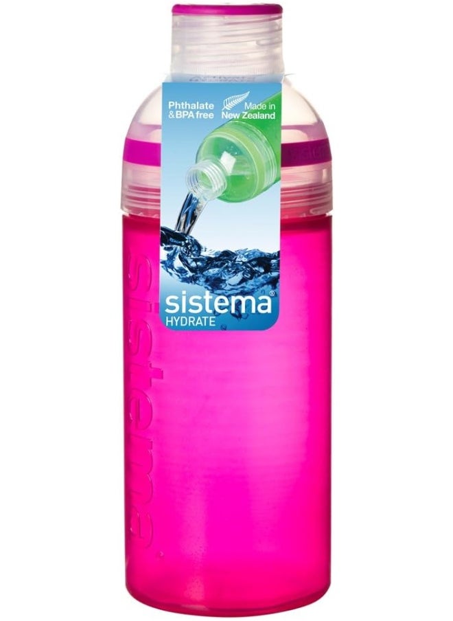 Sistema 830 Hydrate Trio Bottle Assorted Colours, 580ml