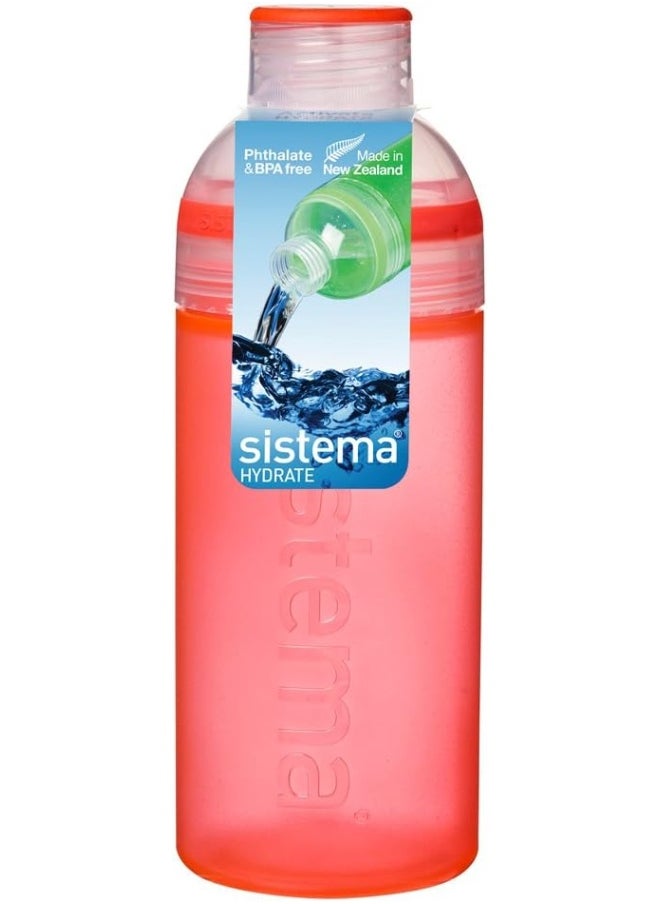 Sistema 830 Hydrate Trio Bottle Assorted Colours, 580ml