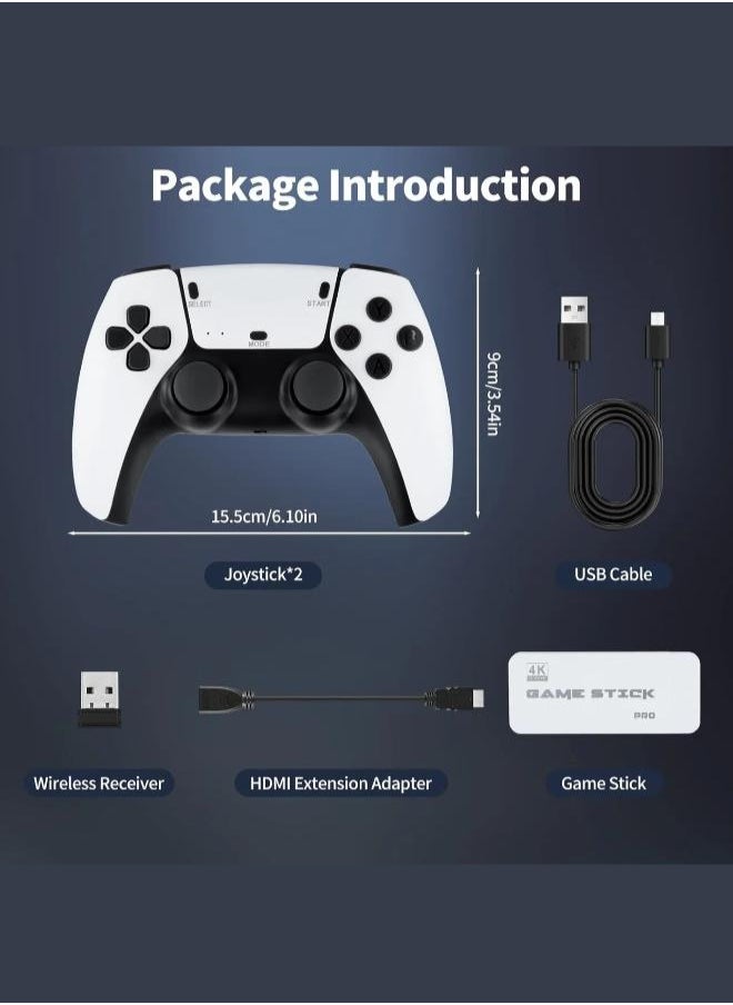 M15 Wireless Retro Game Stick - 2.4G Wireless Controllers HD Output System 23 Emulators 20000+ Games, Plug and Play Video Game Console.