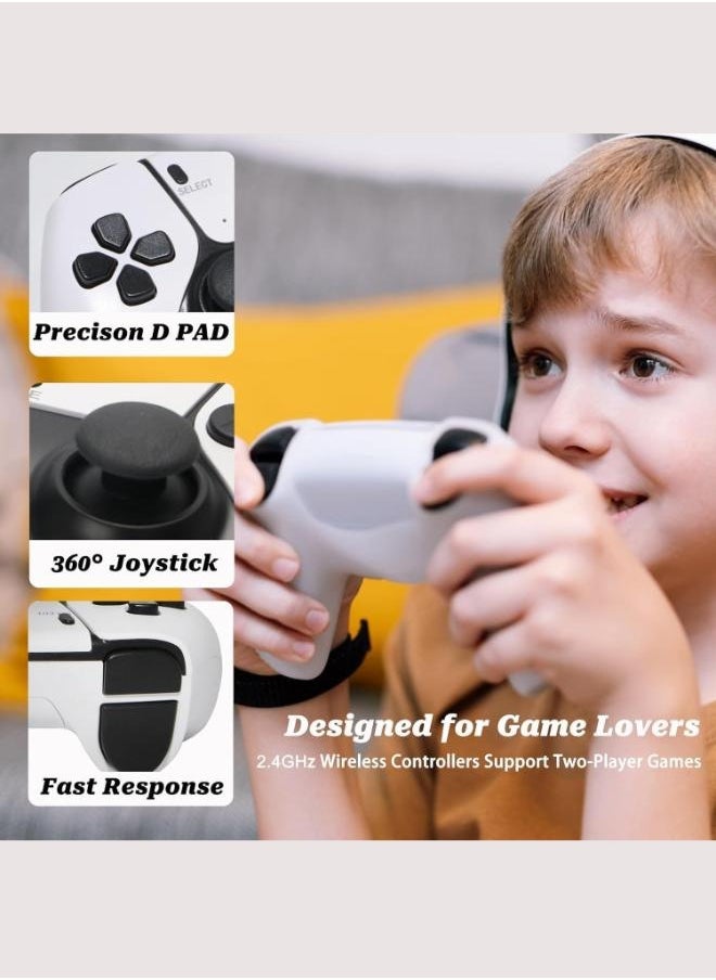 M15 Wireless Retro Game Stick - 2.4G Wireless Controllers HD Output System 23 Emulators 20000+ Games, Plug and Play Video Game Console.