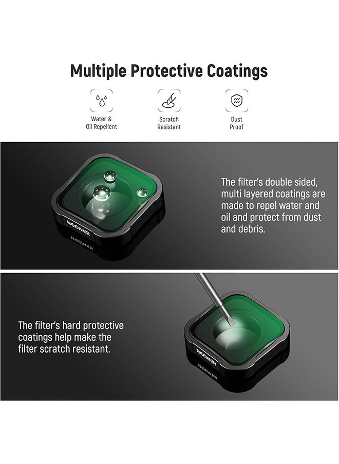 NEEWER 15X Magnification Lens 7-10cm Focal Distance for Macro Photography Close Up, Compatible with GoPro Hero 13 12 11 10 9 Action Camera, Not Waterproof, LS-31