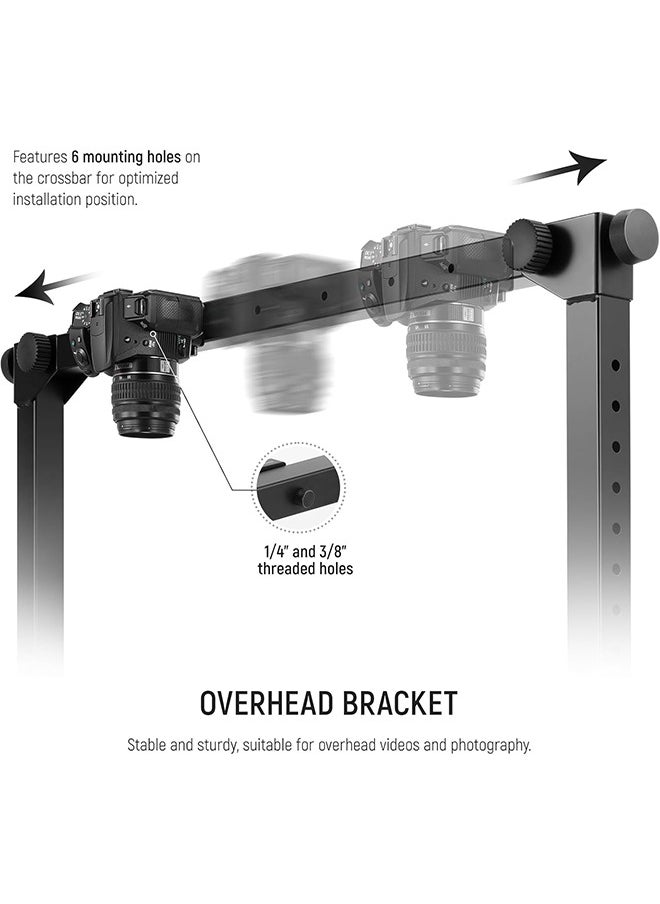 NEEWER Overhead Camera Mount Rig for Top Down Shot with 1s Quick Switch Lock Arca Type QR Plate, Heavy Duty Tabletop Multi Device Stand for Cooking Drawing Crafts Stream, Desk Width≥32