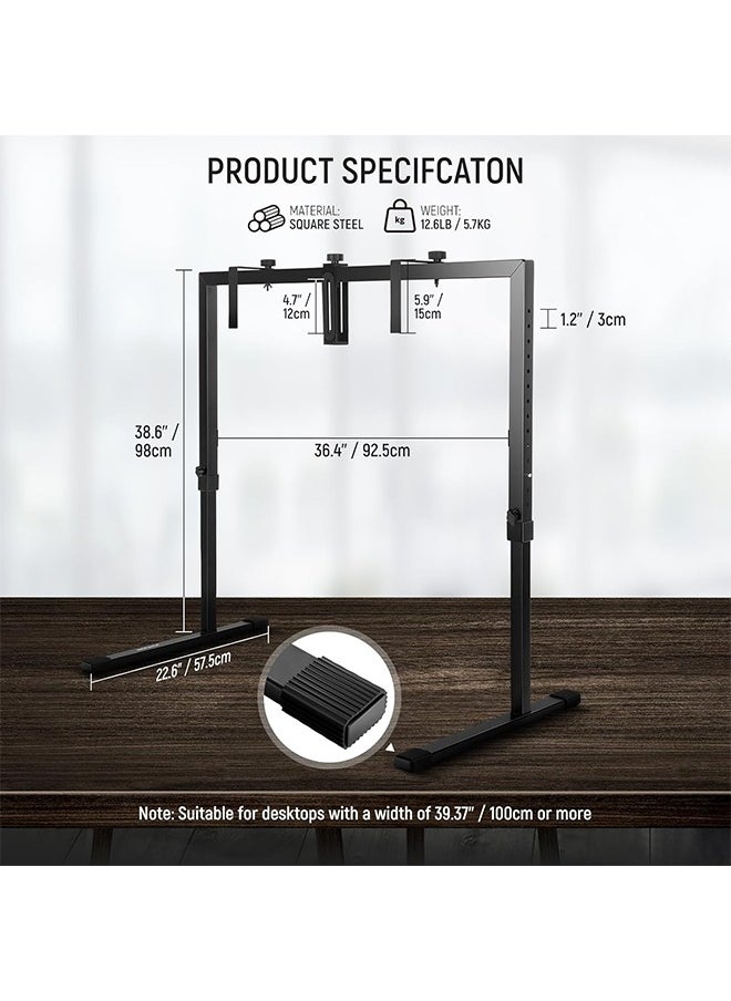 NEEWER Overhead Camera Mount Rig for Top Down Shots, Heavy Duty Steel Tabletop Mount Stand Multi Device Platform for Flat Lay Photography Lighting Cooking Drawing Crafts, For Desks≥3.3'/1m Long, ST100