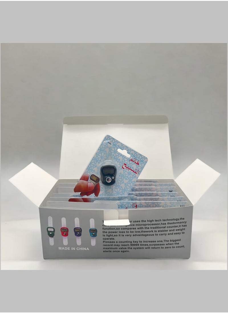 24-Piece Multicolor Digital Finger Ring Tally Counter