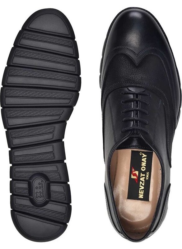 Black Casual Lace-Up Men's Shoes -11491-