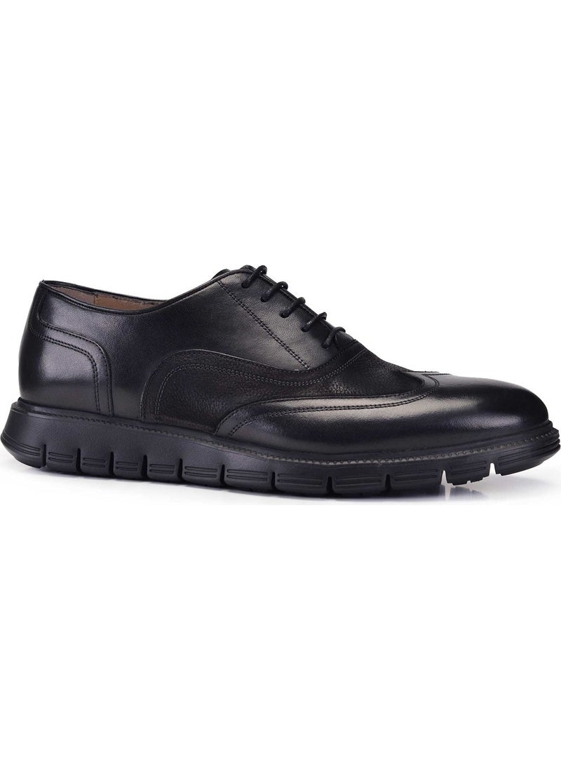 Black Casual Lace-Up Men's Shoes -11491-