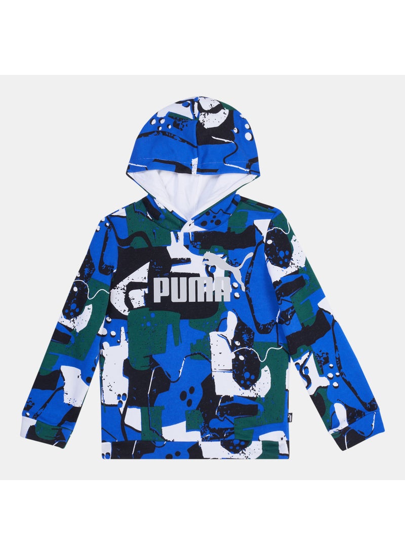 Kids' Essential+ Street Art Allover Print Hoodie