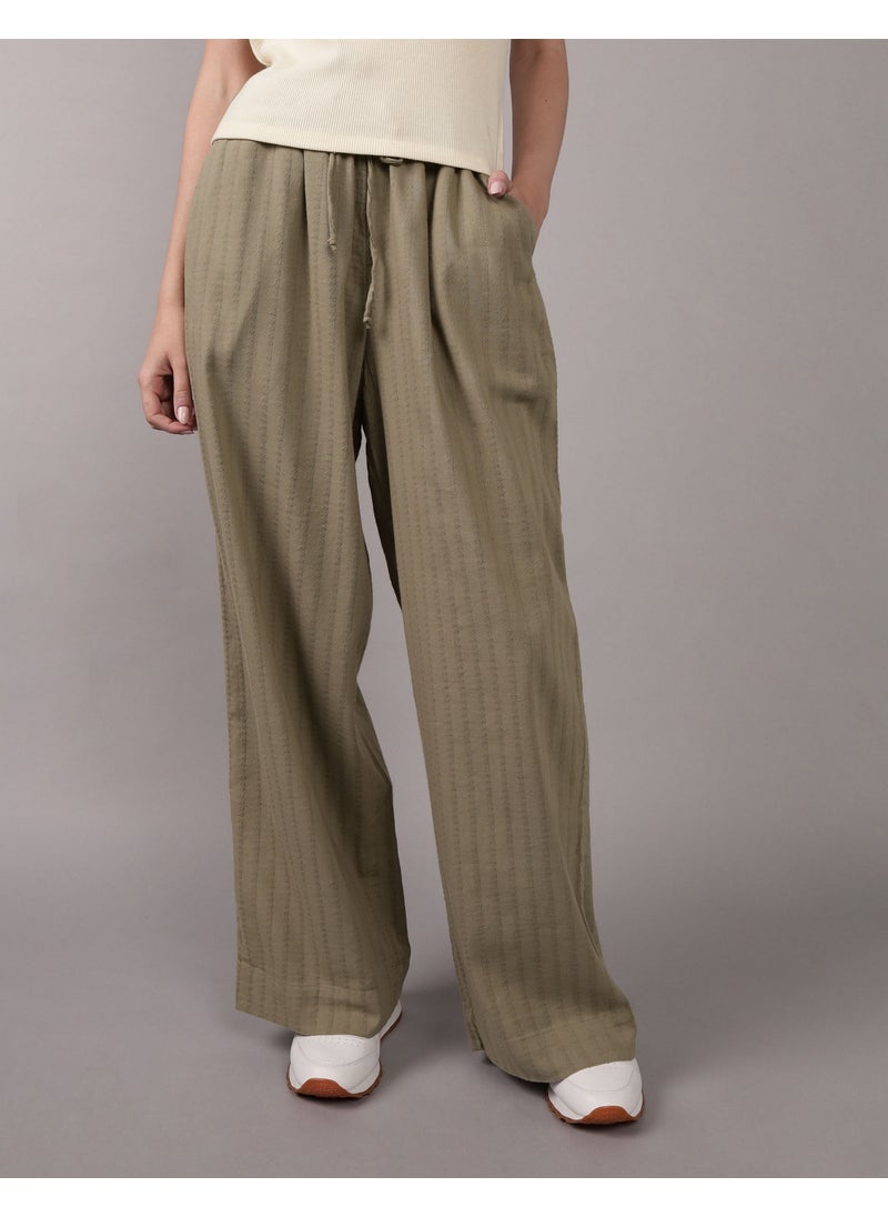 AE High-Waisted Wide-Leg Gauze Pant