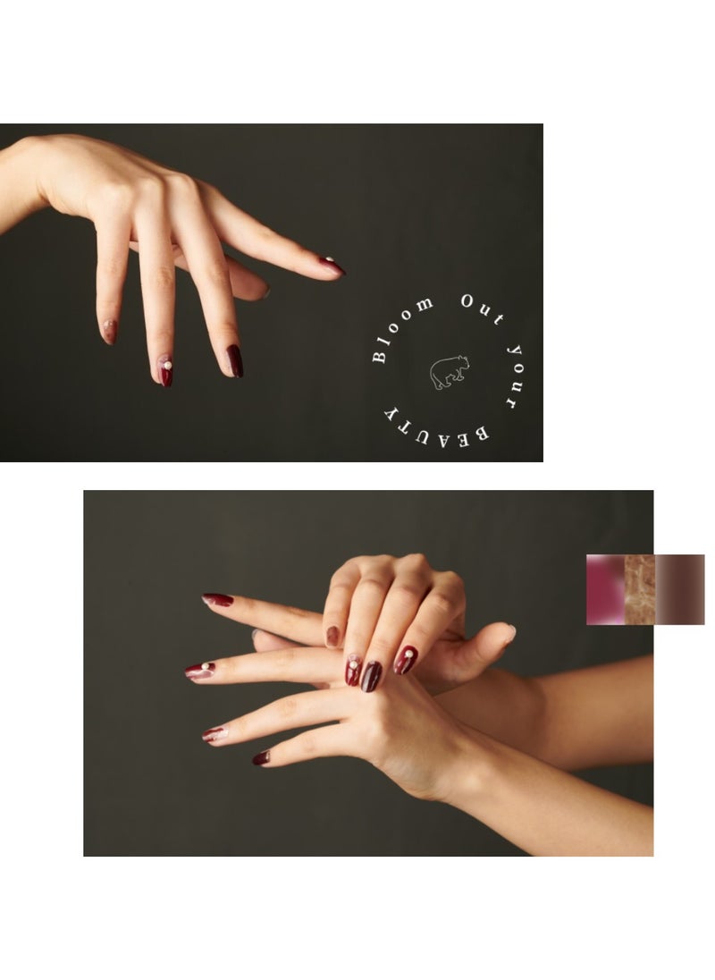 Coco Crush Korean 32 Piece of Nail Art with Genuine Swarovski Crystals – Elegant, Long-Lasting Manicure