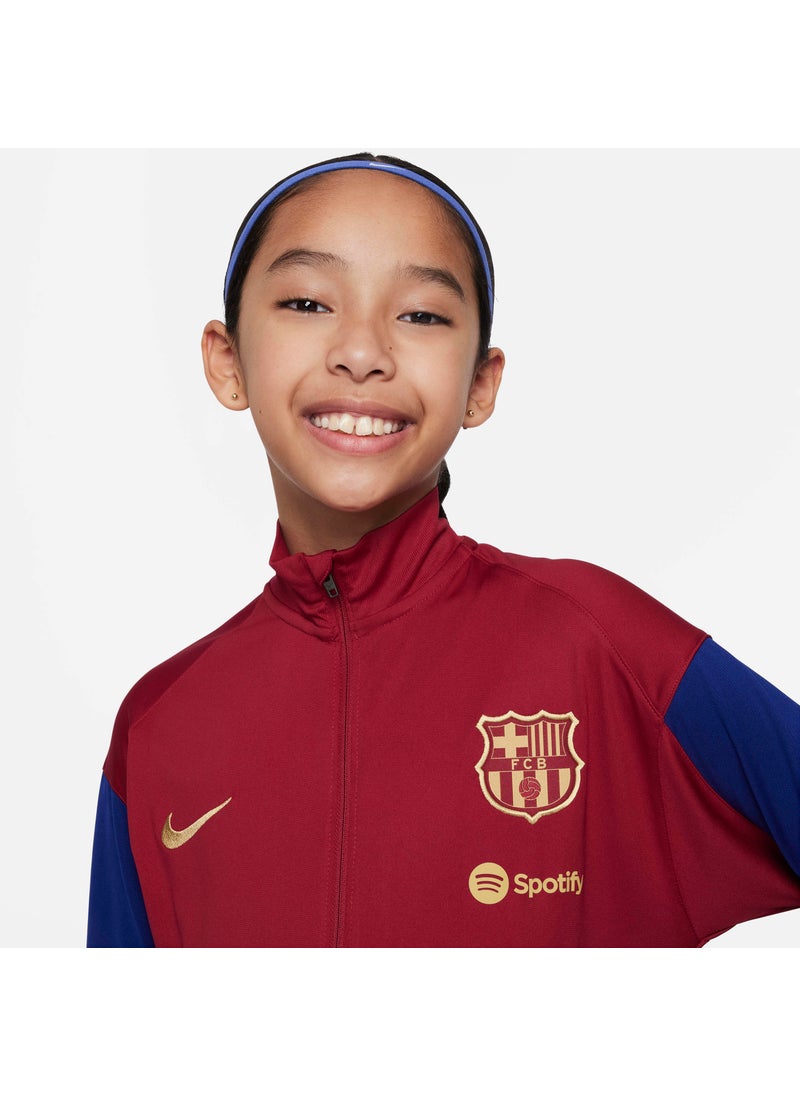 Kids' F.C. Barcelona Strike Dri-FIT Football Tracksuit