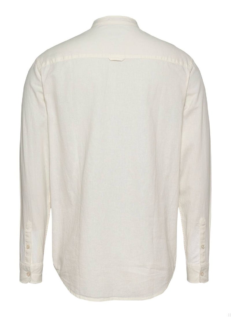 Men's Casual Shirt - Cotton Blend, White