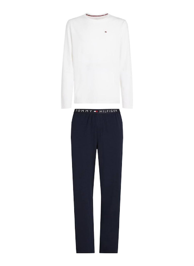 Men's TH Original Long Sleeve Pyjama Set - Cotton, White