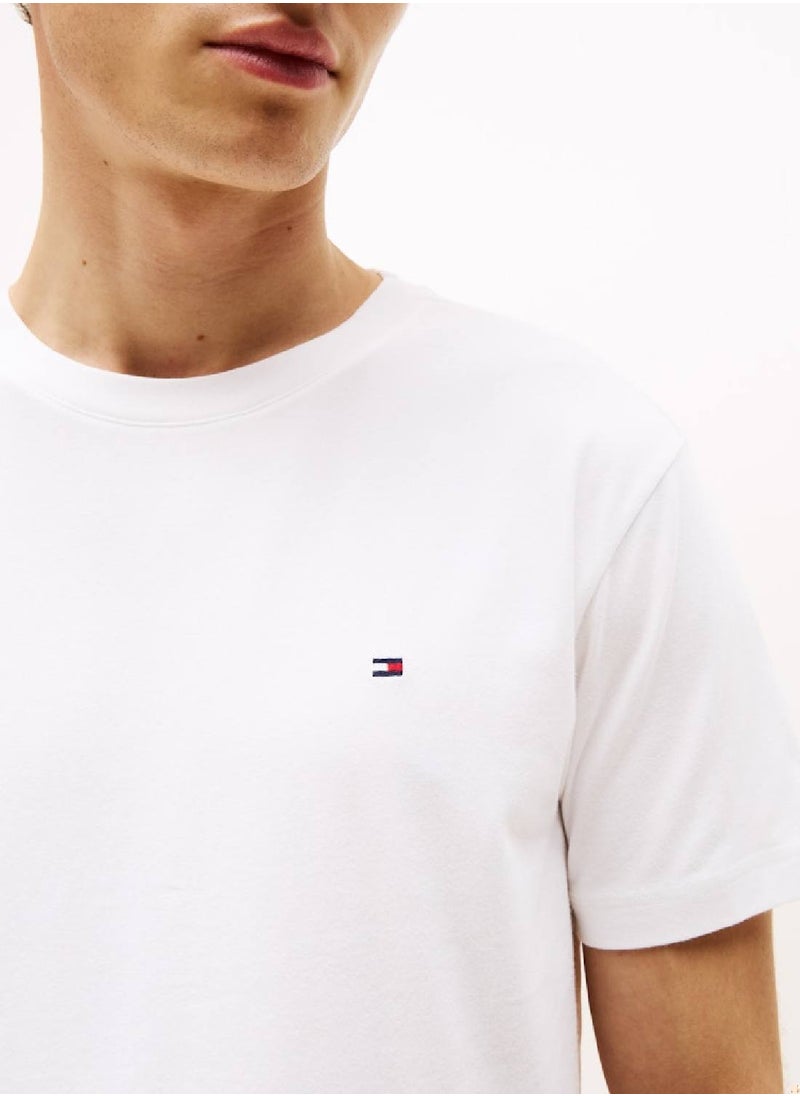 Men's T-Shirt And Shorts Pyjama Set - Cotton, White